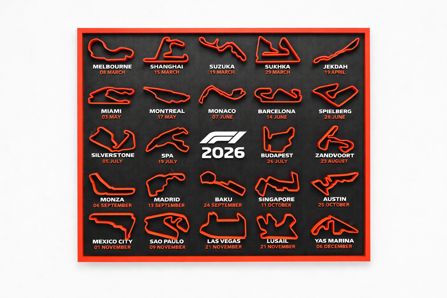 F1 2026 Race Calendar